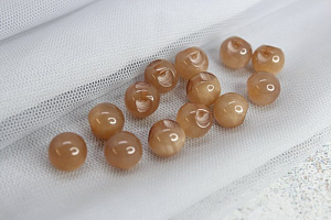 (п191072) World of buttons, Пуговицы, пластик, на ножке, 10мм, светло-коричневый
