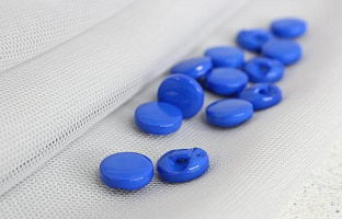 (п150152) World of buttons, Пуговицы, пластик, на ножке, 10мм, синий