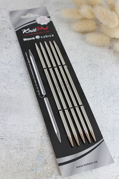 KnitPro Nova cubics Спицы чулочные кубические 15см 4.5mm