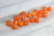 (п191080) World of buttons, Пуговицы, пластик, на ножке, 10мм, оранжевый