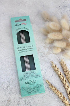 KnitPro Mindful Спицы чулочные 15см 2.0mm
