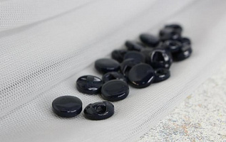 (п150153) World of buttons, Пуговицы, пластик, на ножке, 10мм, чёрный