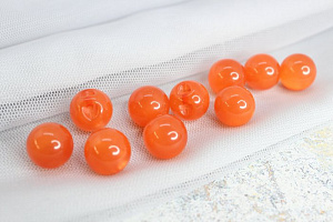 (п221832) World of buttons, Пуговицы, пластик, на ножке, 14мм, оранжевый