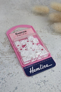 Hemline, Кнопки пришивные, 1 пара, 9мм, белые