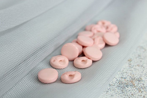 (п211693) World of buttons, Пуговицы, пластик, на ножке, 10мм, розовый