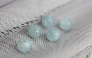 (п191074) World of buttons, Пуговицы, пластик, на ножке, 10мм, светло-голубой