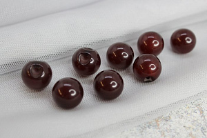 (п221825) World of buttons, Пуговицы, пластик, на ножке, 14мм, коричневый